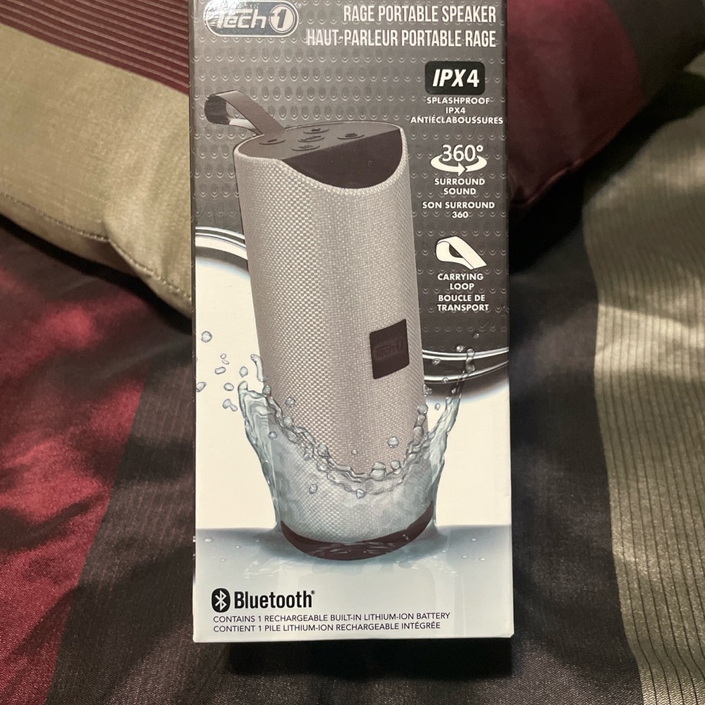 Tech1 Gray Bluetooth Portable Speaker